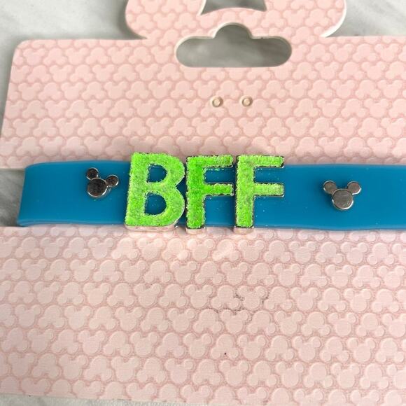 Disney Parks BFF Charm Rubber Bracelet New - Picture 3 of 4